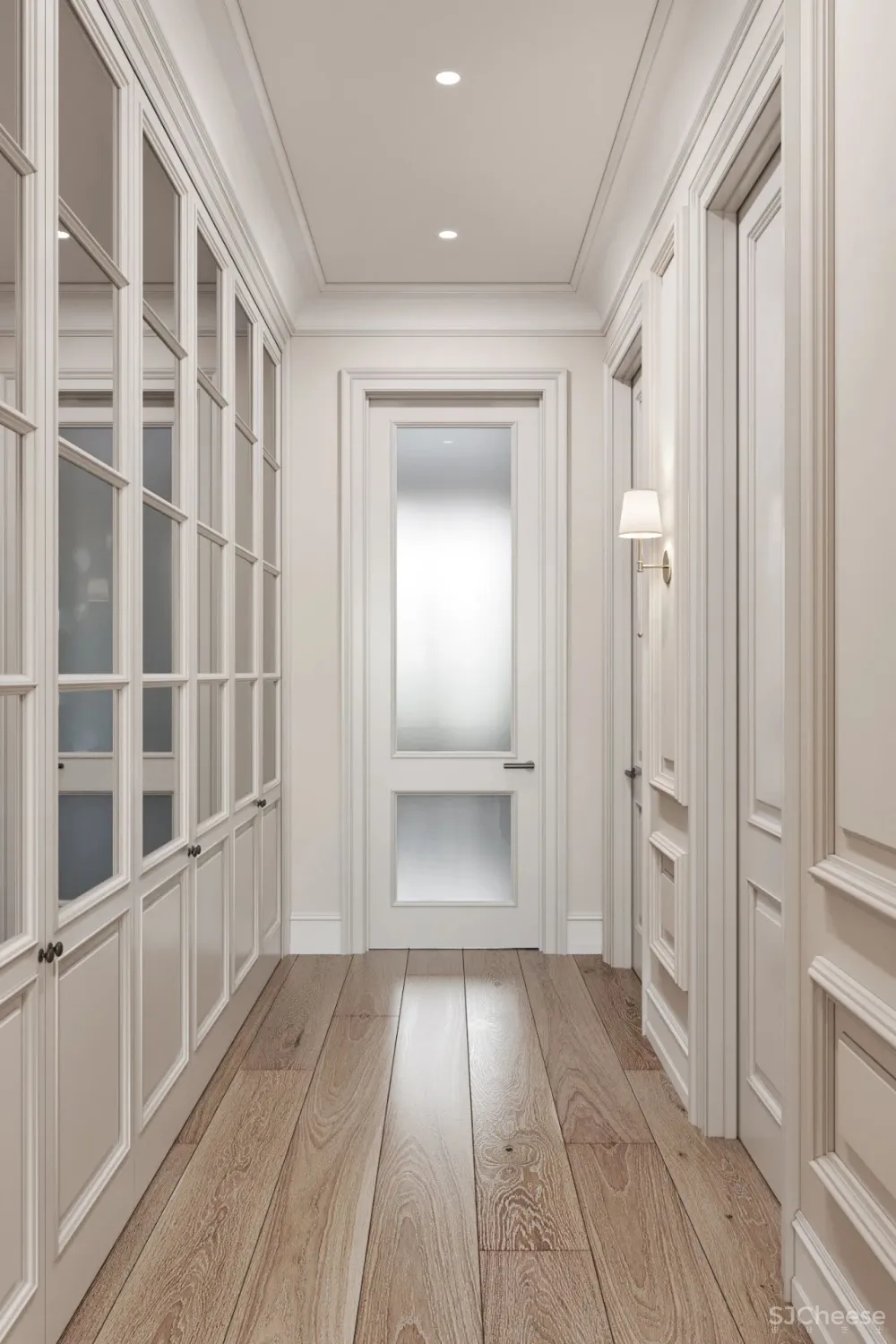 精致的石膏线条与黄铜，这样恰到好处的轻奢风甜而不腻，华丽而不俗气