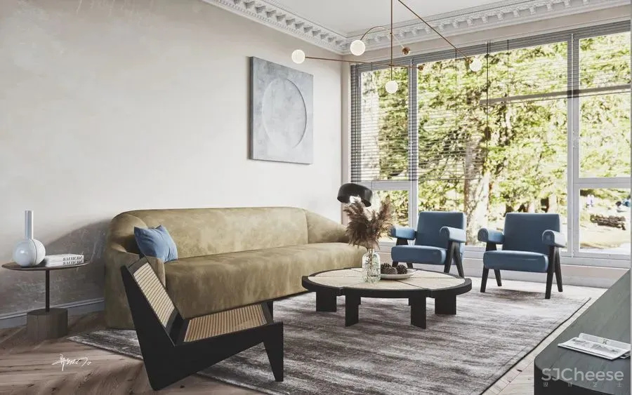 作品欣赏 简单质朴的客厅，给人宁静的感觉