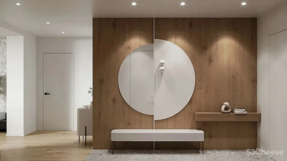 白墙太单调,用水磨石做墙面更显精致