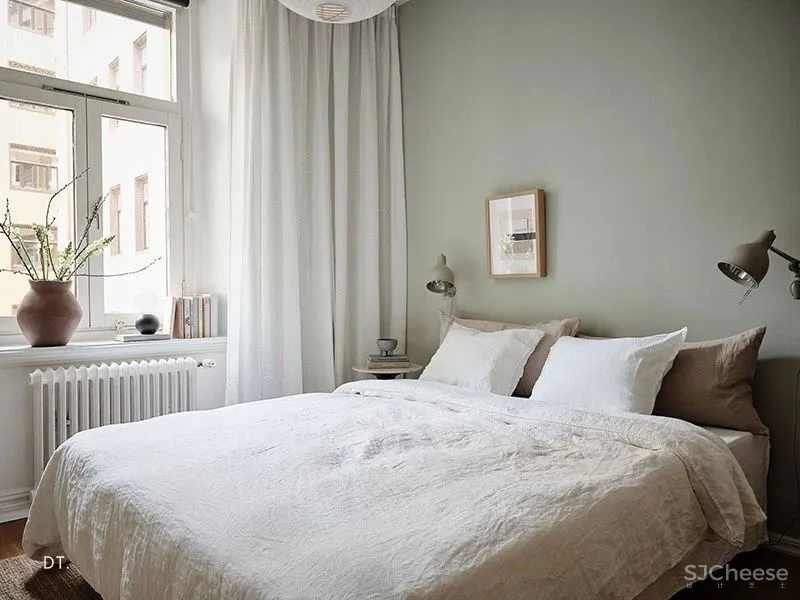 小户型·64㎡ 莫兰迪绿 原木公寓