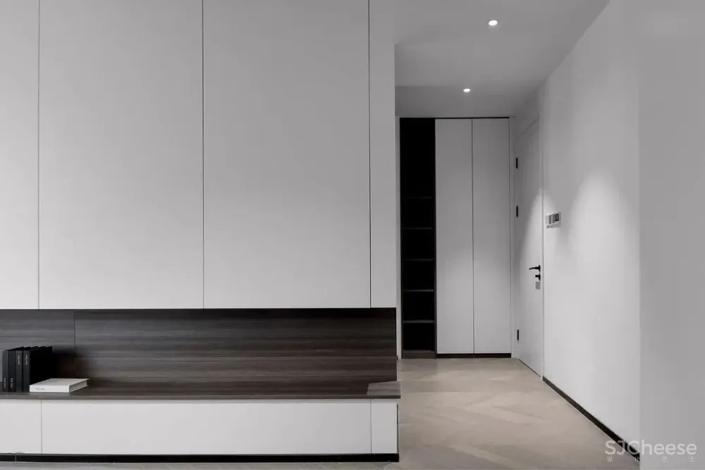 232㎡现代风的家,中西厨分离 隐形门,构建理性克制之美!