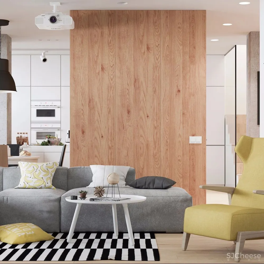 设计师梁志天的家曝光，大师也青睐“地板上墙”