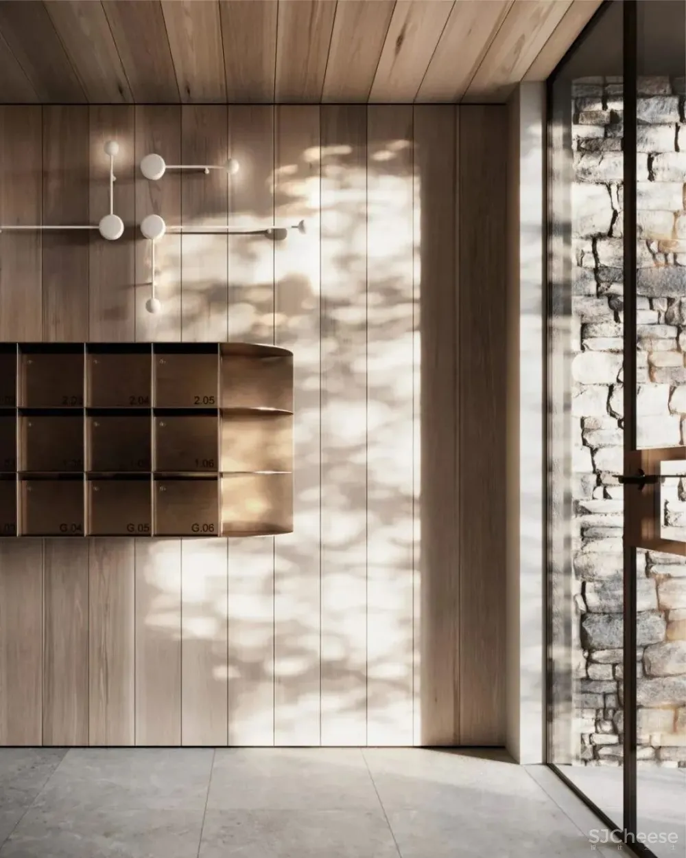 天然石材 橡木,打造舒适经典高端住宅 Mim Design