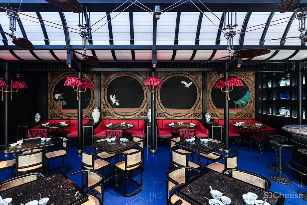 弄设计:得云茶楼成都太古里店,一幅美丽的画卷!