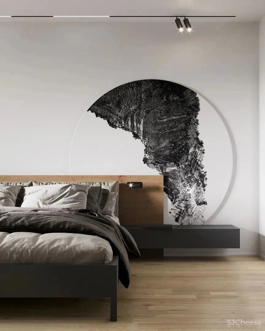 白墙太单调,用水磨石做墙面更显精致