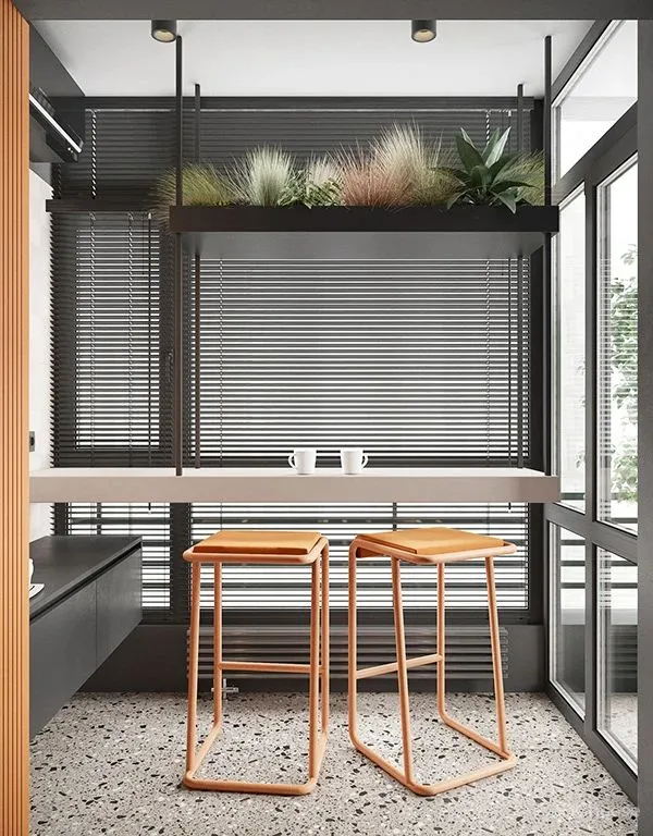 70㎡ 小户型,把阳台改成小吧台美观又实用!