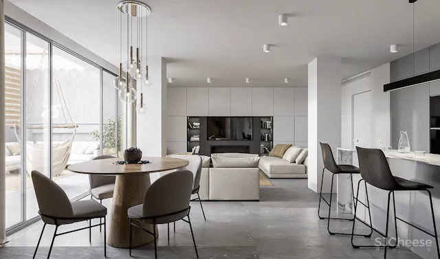 大理石与木材结合,让家更有质感!