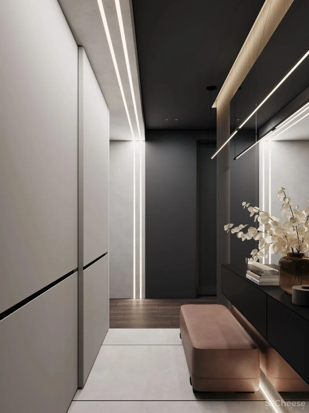 147㎡带露台的顶层复式 高级灰,气场一流!