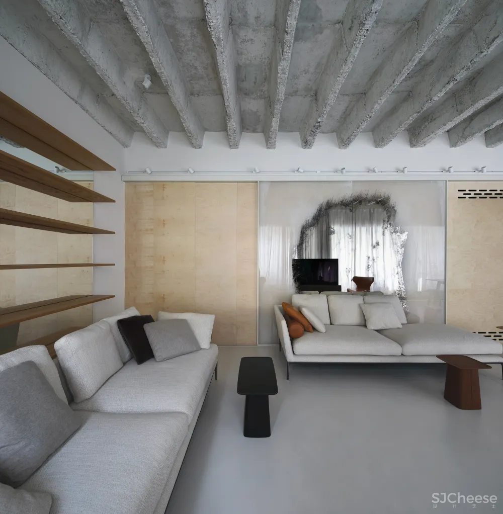 150㎡ 用「镜子」做装饰, 性冷淡的混凝土也超有 feel