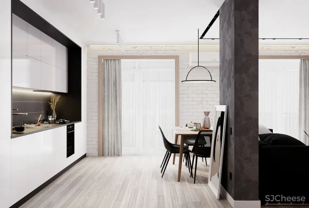 48㎡单身男人的地方,简约时尚!