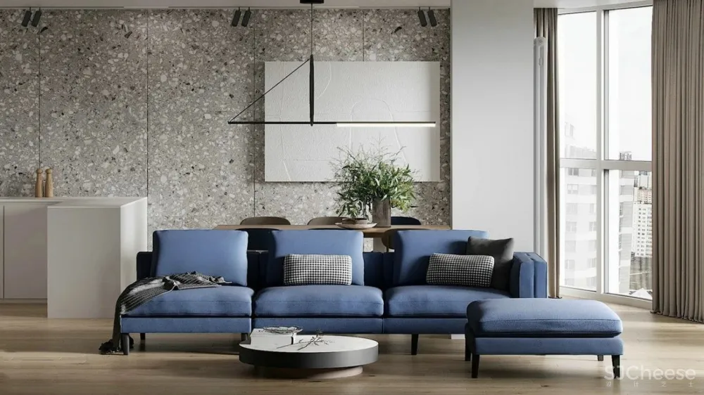 白墙太单调,用水磨石做墙面更显精致