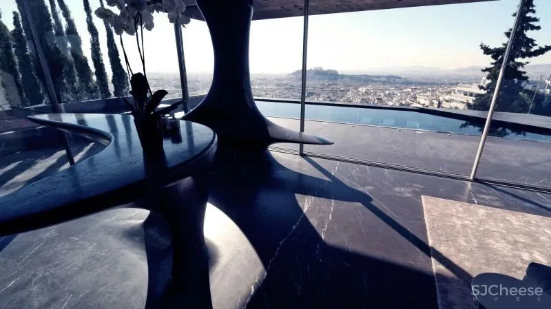 这栋房子用曲线大理石做外墙,张扬的个性之美!