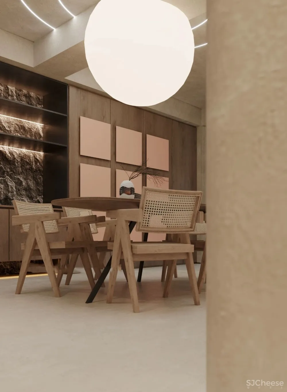 现代设计美学撞上侘寂风,演绎自然的设计美学!