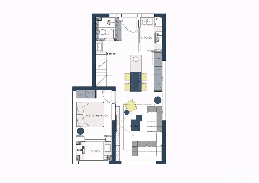 黑白简约,硬朗与温馨的平衡 晓安设计