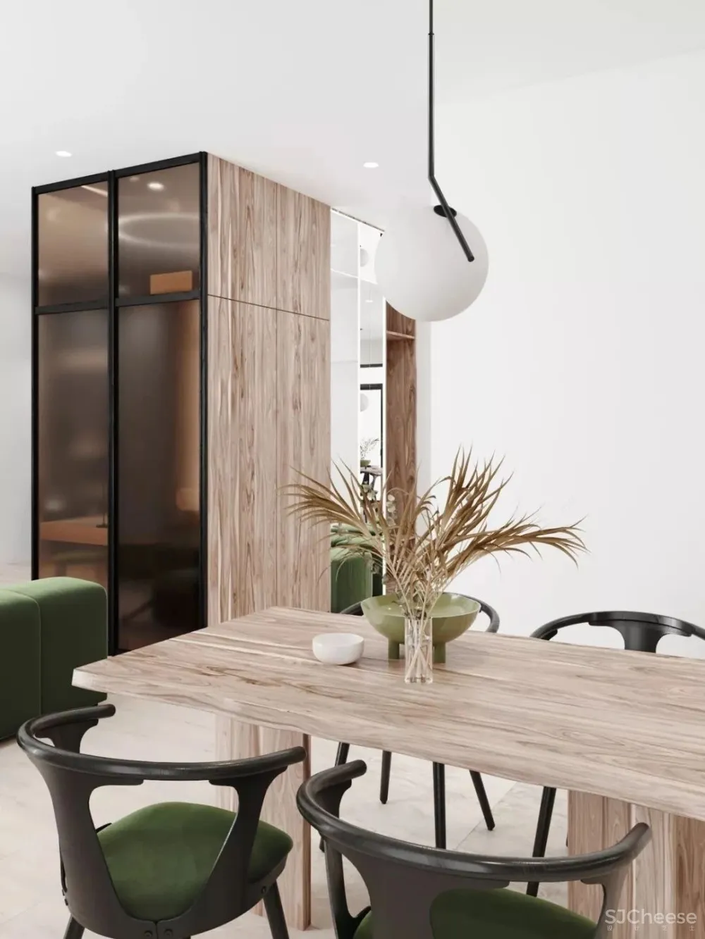 90后医生120㎡简约不失精致的家,卧室地台太棒了!