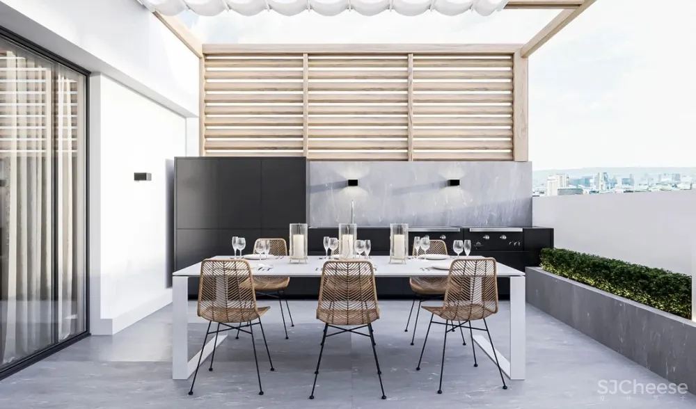 大理石与木材结合,让家更有质感!