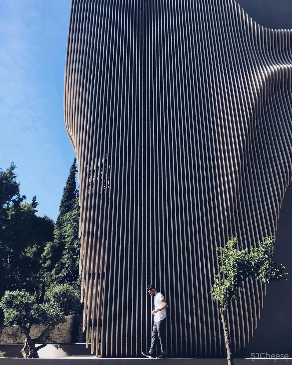 这栋房子用曲线大理石做外墙,张扬的个性之美!