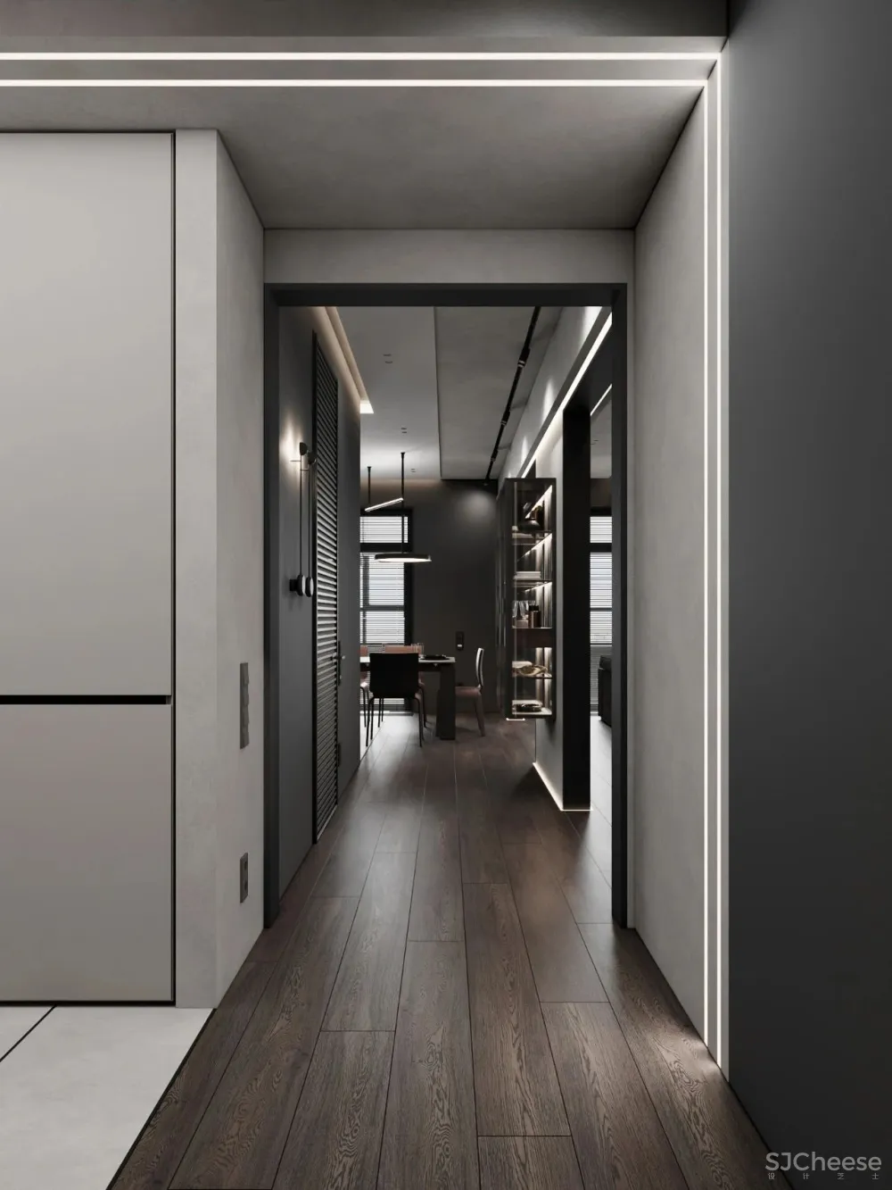 147㎡带露台的顶层复式 高级灰,气场一流!