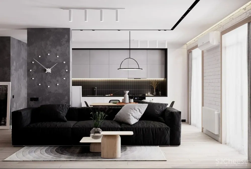 48㎡单身男人的地方,简约时尚!