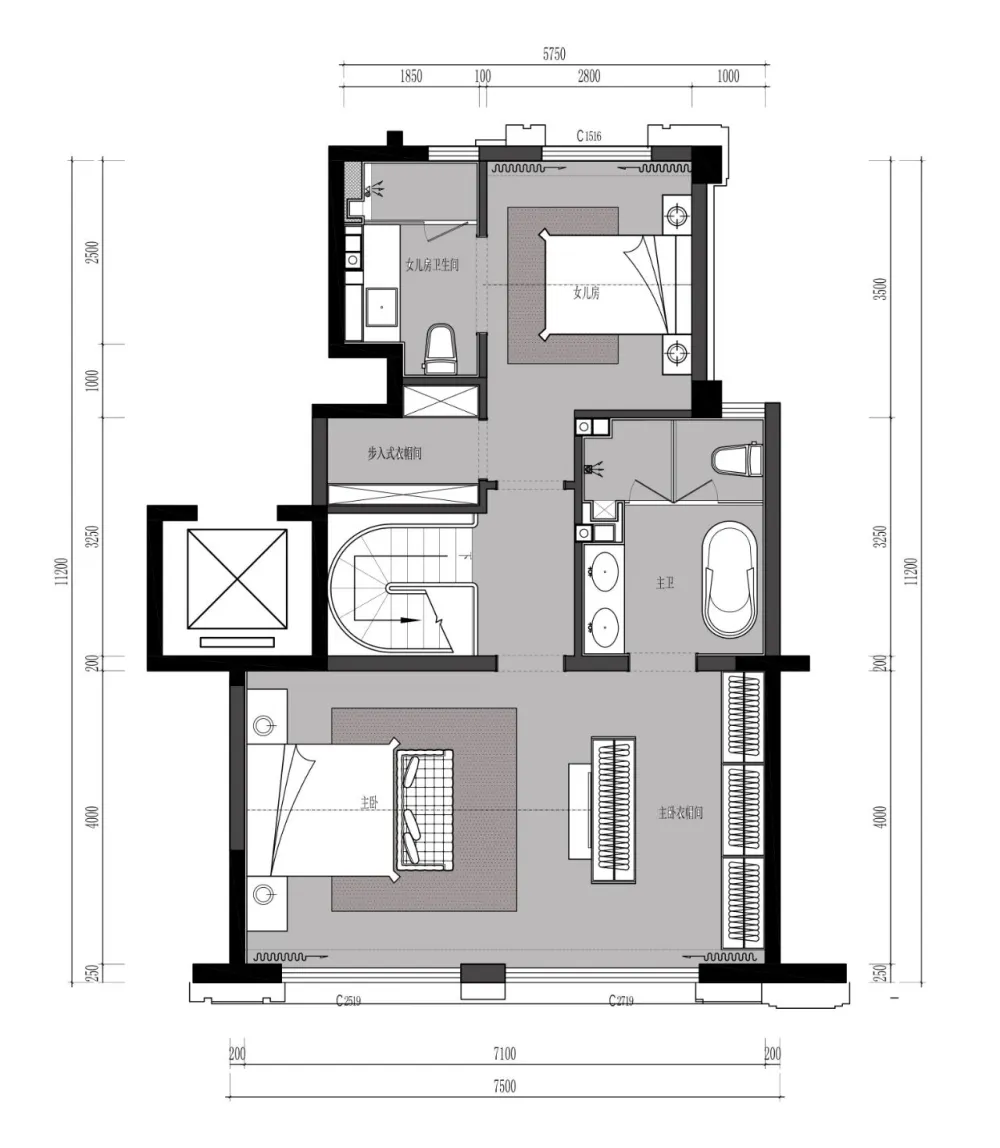 大研建筑设计 天津大院样板房