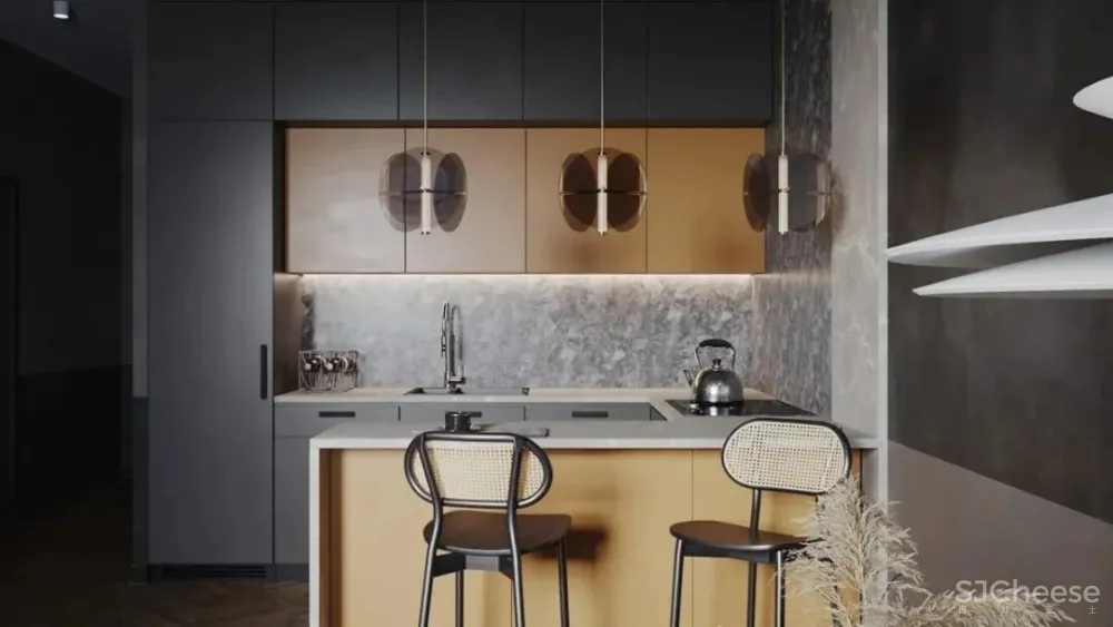 芥末黄 高雅灰住宅,编织优雅知性生活!