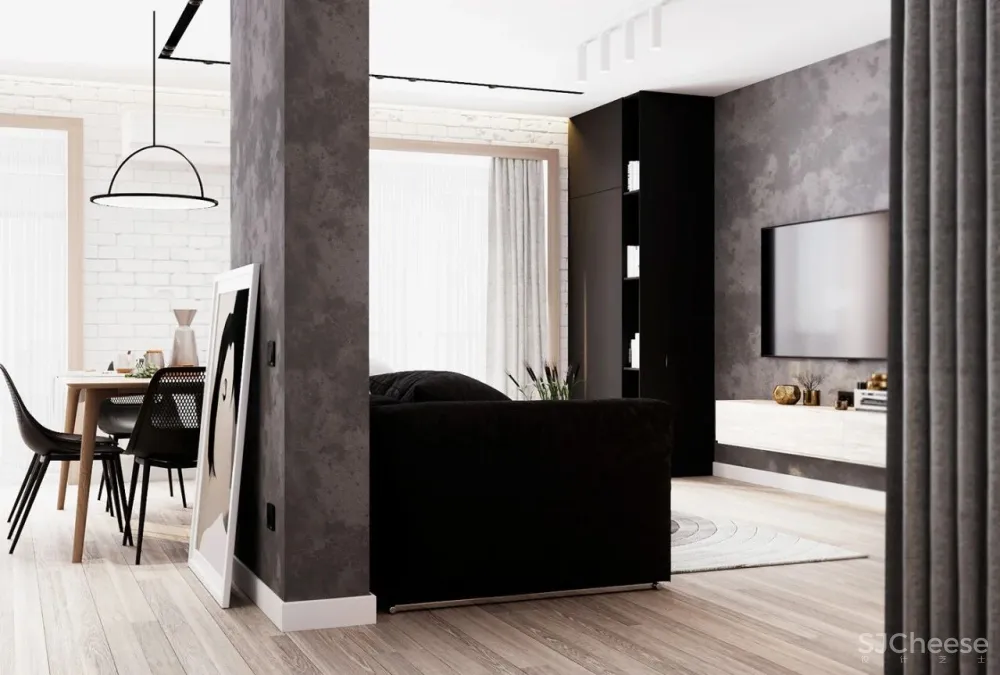 48㎡单身男人的地方,简约时尚!