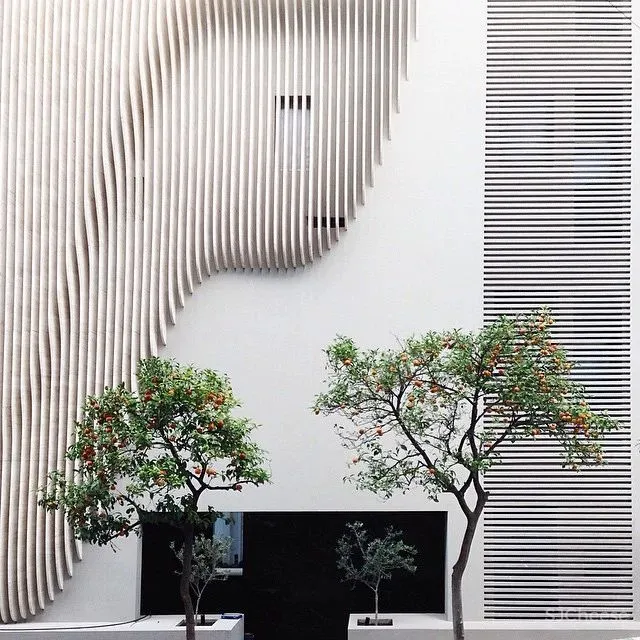 这栋房子用曲线大理石做外墙,张扬的个性之美!