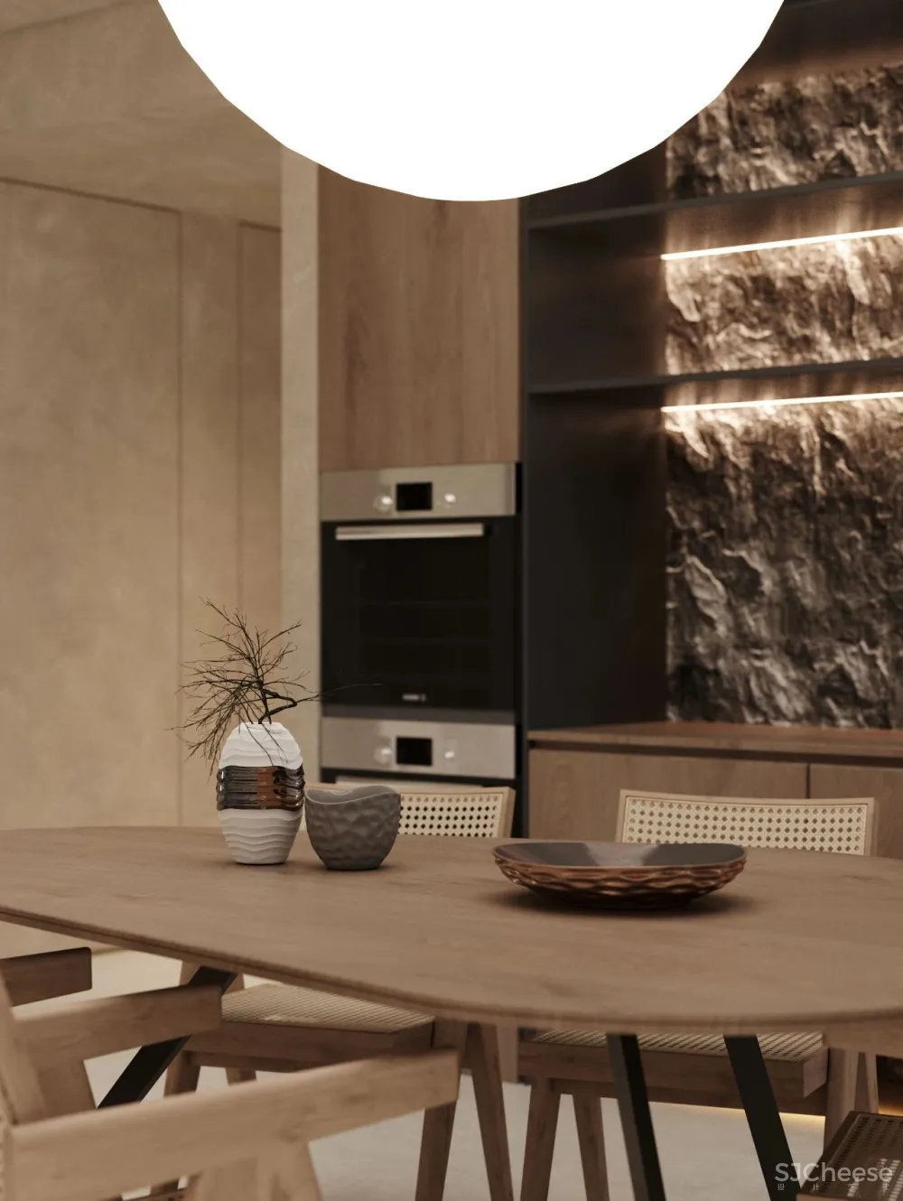 现代设计美学撞上侘寂风,演绎自然的设计美学!