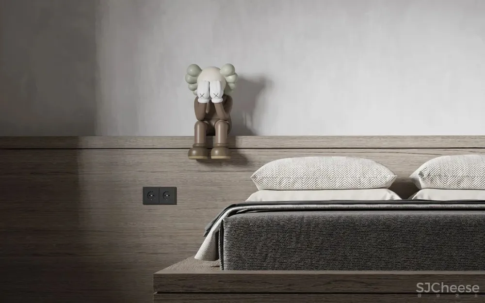 高级灰 原木，143㎡现代公寓这样设计才够腔调！