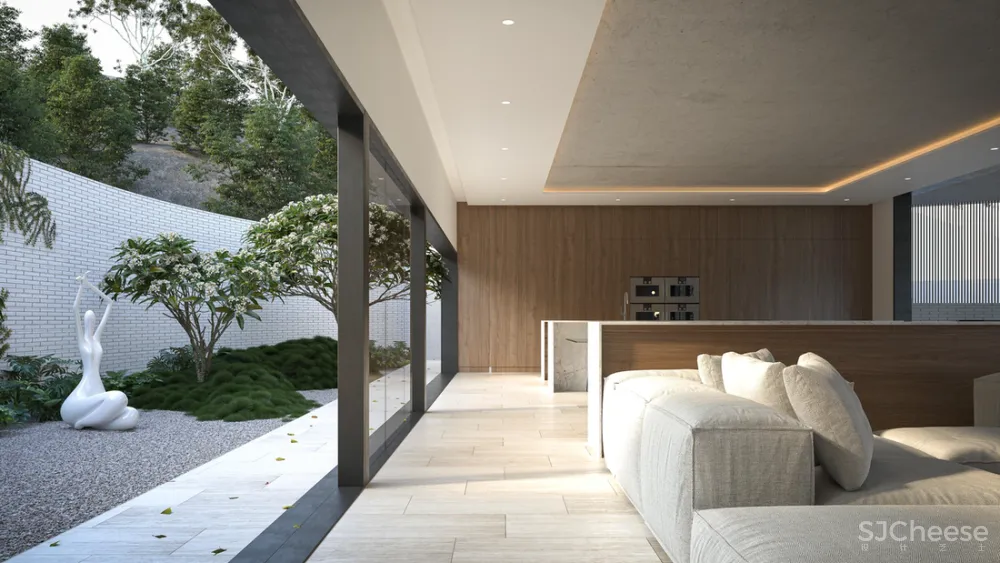 8组住宅效果图,原来大户型更适合极简风!