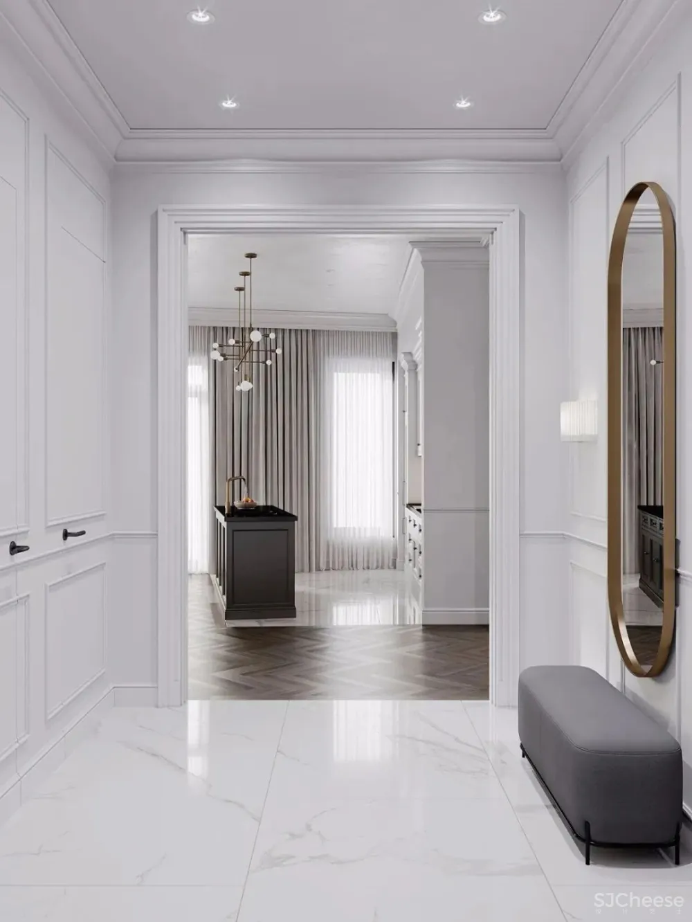 128㎡四口之家,不动声色的优雅气派!