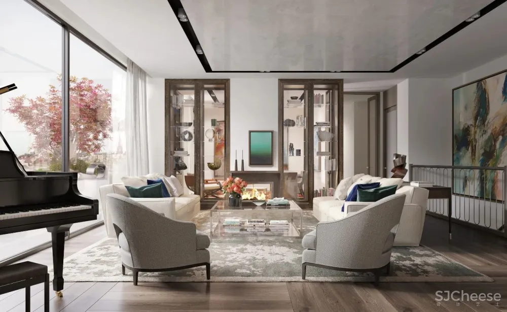 豪华公寓的精装房设计，也要简单耐看