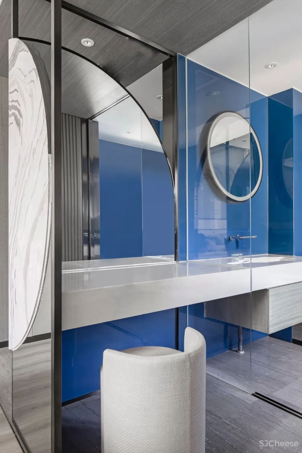 170㎡意式简约大平层,江山蓝的志趣雅馨!