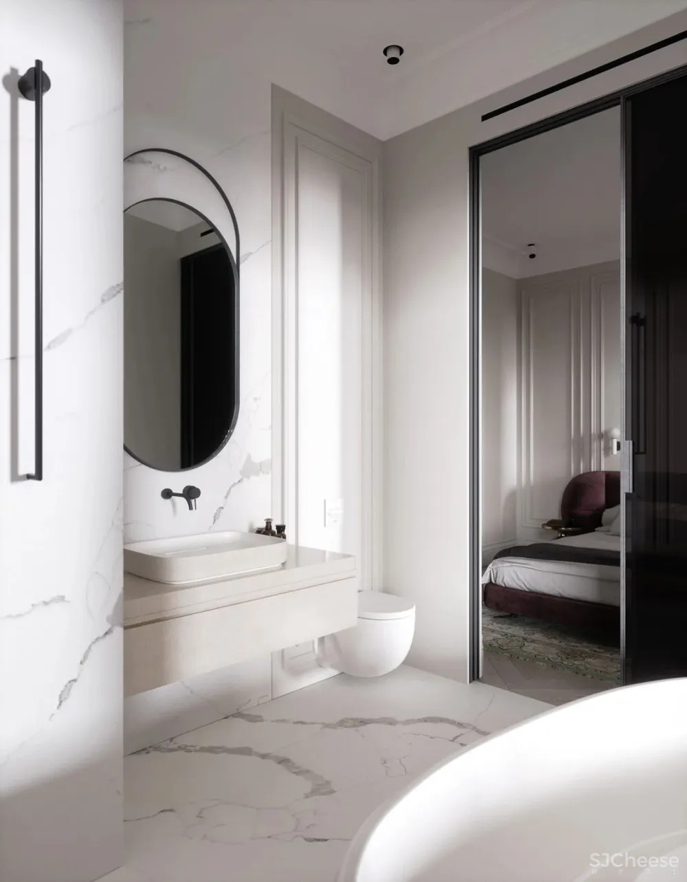 60㎡二房一厅,新古典的优雅气派!