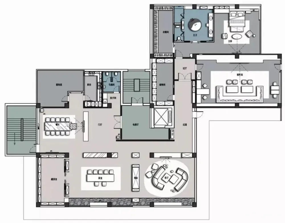 原始水泥质感，诠释奢华品质空间 环廷设计