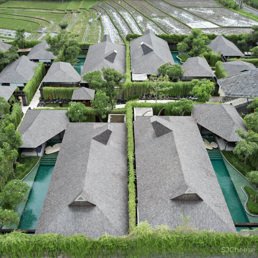 传统材料与现代元素的融合-印尼Santai隐世度假别墅！