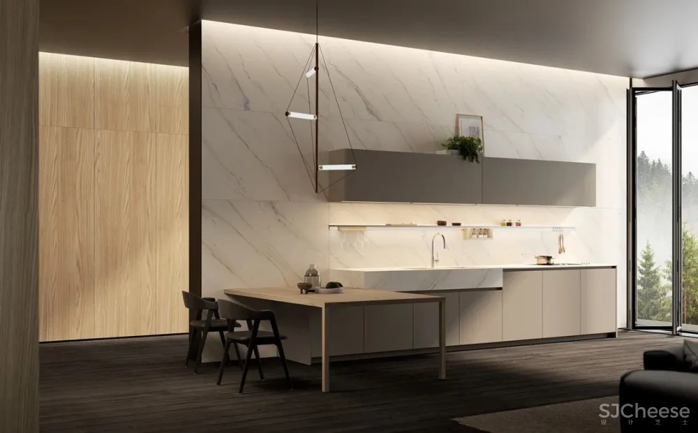 studiopodrini新作 高级灰奢华厨房