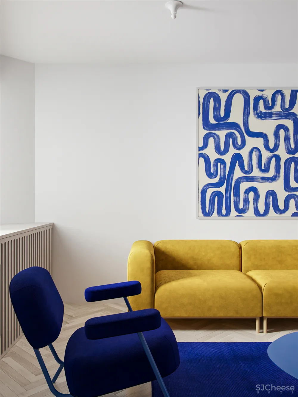 90㎡轻奢三房，艺术品这么用太有腔调