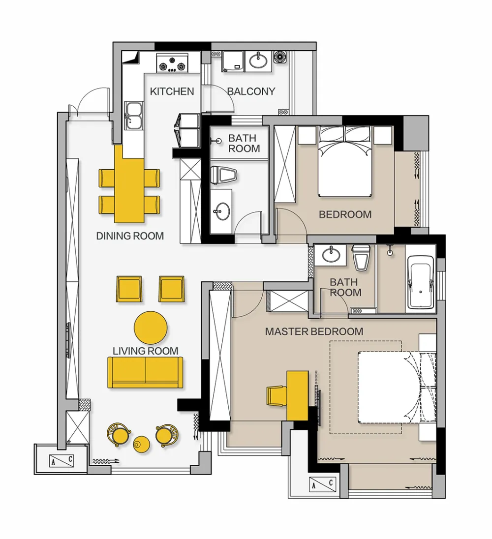 设计:当代都市风,越简约、越精致!