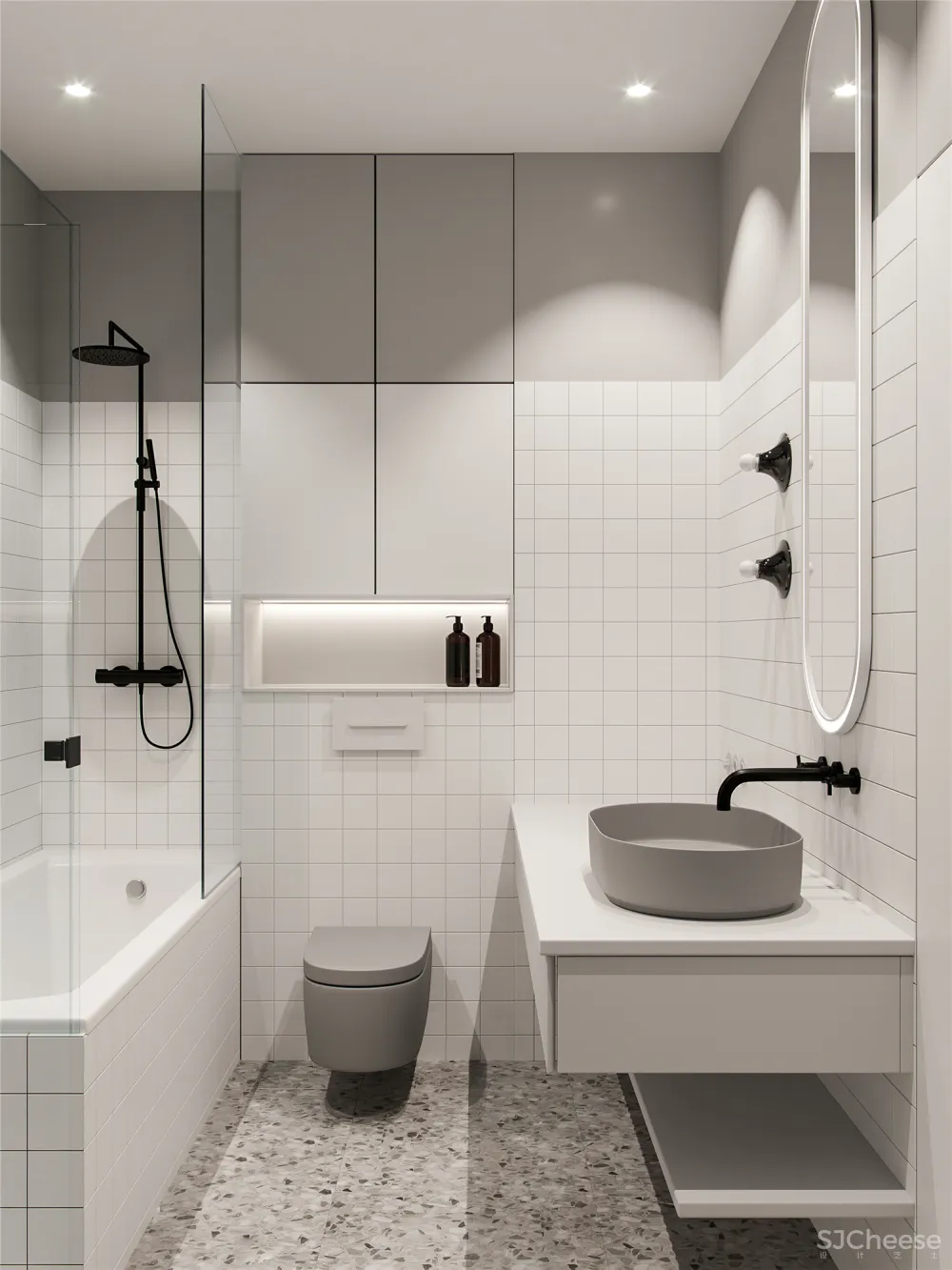 90㎡轻奢三房，艺术品这么用太有腔调