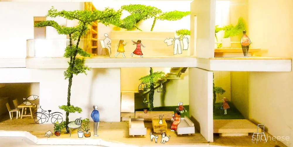 花园联系私密空间的三口之家 T住宅 Creative Architects