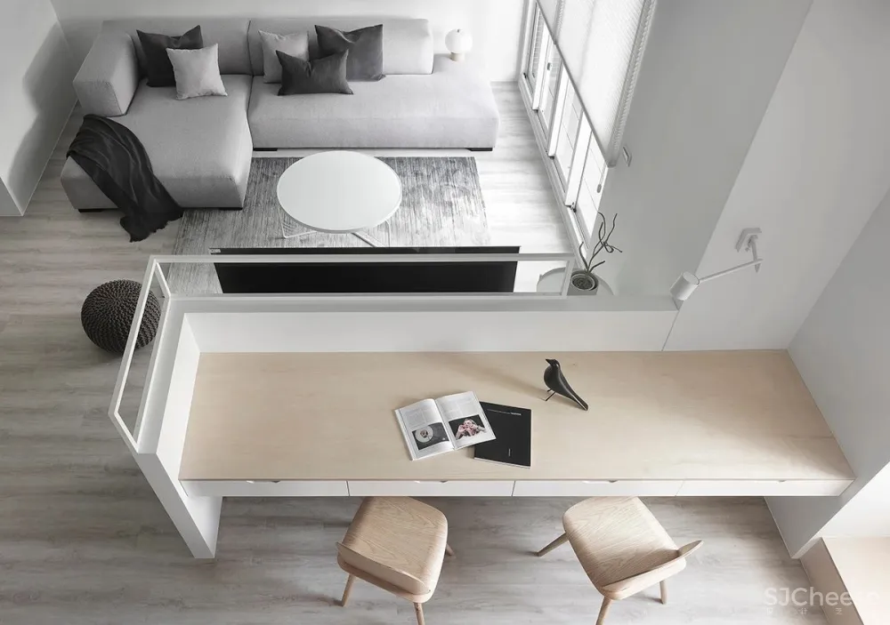 148㎡住一家四口,纯白墙面 桦木层板,打造自然无拘的家