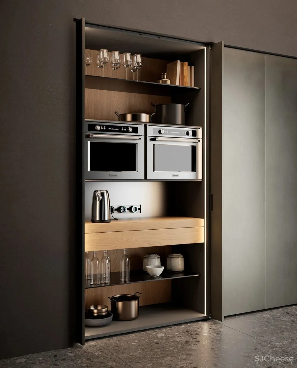 studiopodrini新作 高级灰奢华厨房