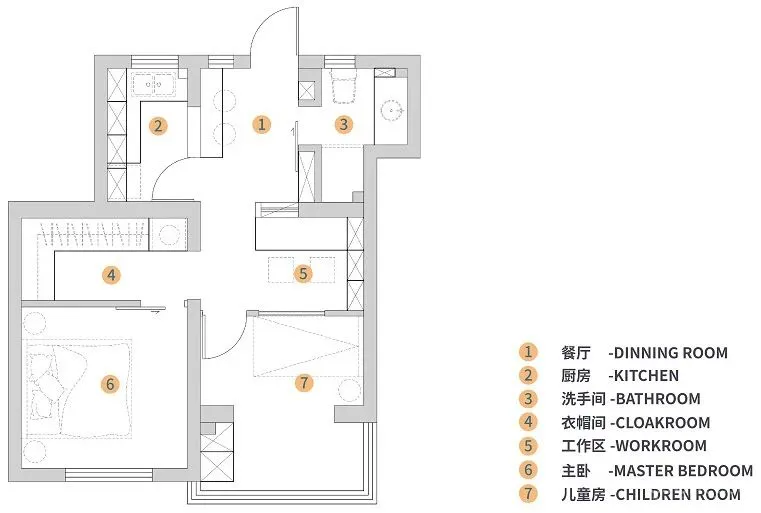 43平米小户型住宅设计，麻雀虽小，五脏俱全 Ni DESIGN涅十设计
