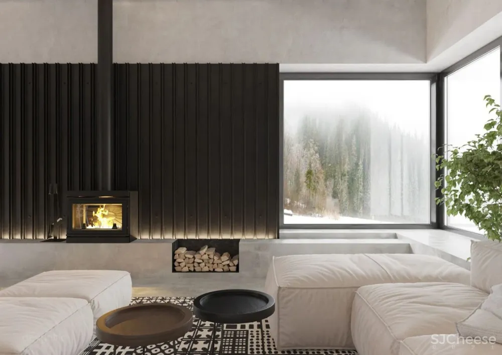 85㎡ 简约居所,“鱼骨拼”木地板站C位