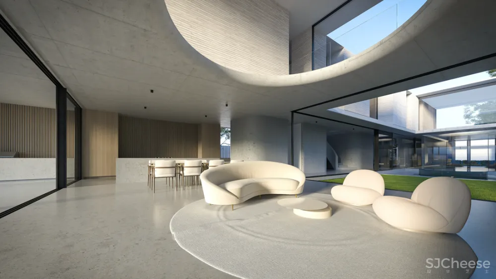 8组住宅效果图,原来大户型更适合极简风!