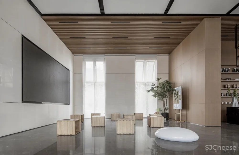 售楼处摒弃营销感,有温度的设计,打造场景式社区空间