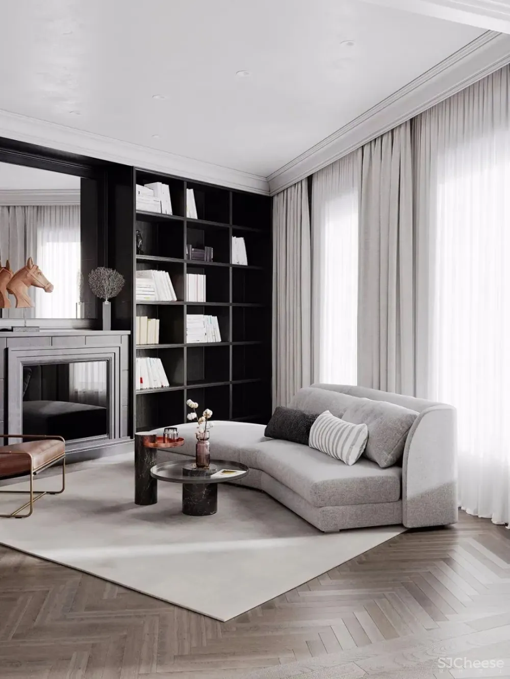 128㎡四口之家,不动声色的优雅气派!