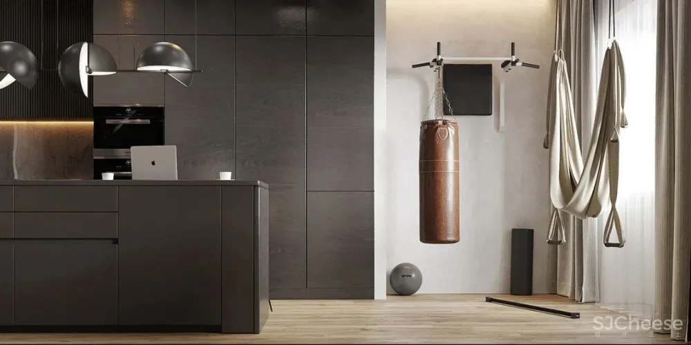 高级灰 原木，143㎡现代公寓这样设计才够腔调！