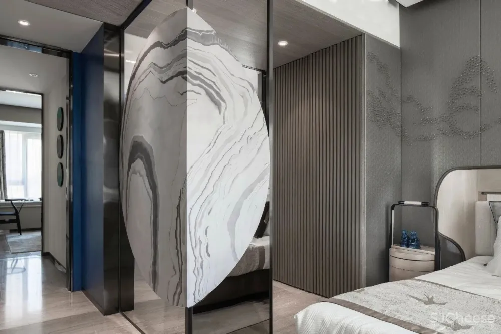 170㎡意式简约大平层,江山蓝的志趣雅馨!